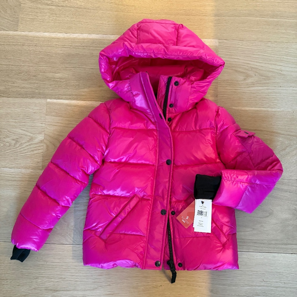 NWT S13 Girl Pink [Fuchsia] Ella Gloss Quilted WINTER Coat Size 6